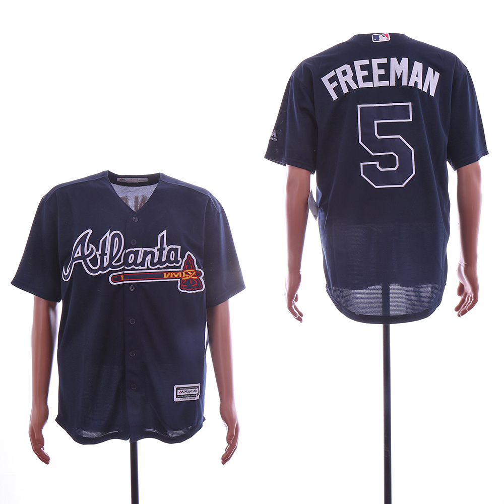 Men Atlanta Braves #5 Freeman Black MLB Jerseys->atlanta braves->MLB Jersey
